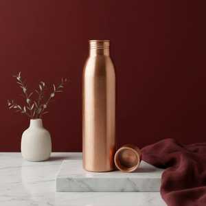 Bouteille d'eau isotherme en acier inoxydable à motifs floraux faits à la main, réutilisable, pour la maison et le bureau - Product Image 1