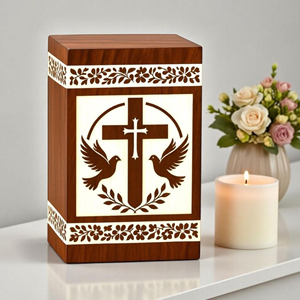 Custom Engraved Wooden Resin Urn <b>Box</b>: <b>Pet</b>/Human <b>Memorial</b> Keepsake urn <b>Memorial</b> Keepsake by AYAANS - Product Image 3