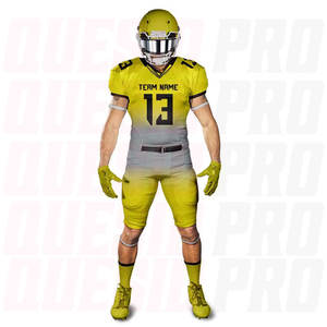 Uniformes de Fútbol Americano Personalizados al por Mayor, 100% Poliéster Transpirable, Manga Corta, Tallas Personalizadas para Jóvenes y Adultos - Product Image 4