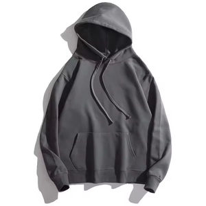 Custom Logo Heavyweight 360gsm Solid Embroidered Blank Hoodie Polar Fleece Oversized Black Autumn Warm Casual Puff <b>Printing</b> - Product Image 2