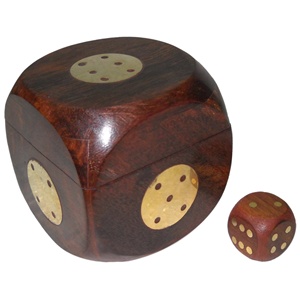 Article décoratif pour la maison en bois de Sesham de haute qualité Boîte en bois incrustée polie carrée Article supérieur au design unique avec polyèdre - Product Image 3