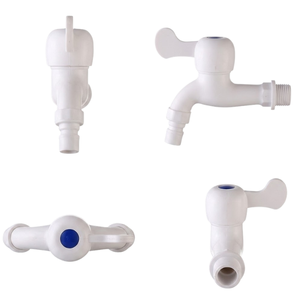 Robinet de machine à laver en gros, blanc, en plastique ABS, double filetage, pour buanderie, robinet mural VN131-T2PP KSN Vietnam - Product Image 3