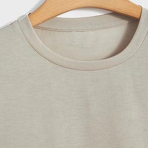 Camiseta de Verano Personalizada con Logotipo Impreso para Hombre, 100% Algodón, Corte Holgado, Transpirable, Talla Grande, para Venta en Línea - Product Image 5