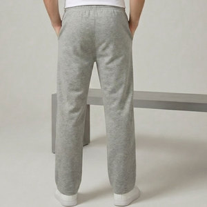 Pantalon de jogging pour homme, coupe droite décontractée, taille élastique, en tissu tissé de poids moyen, avec impression visage effet gouttelettes de couleur personnalisée, style Hip Hop - Product Image 3