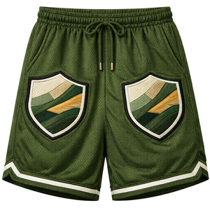 Shorts de sport décontractés pour hommes, en maille, légers, pour la gym, l'entraînement, la course à pied, la remise en forme, avec taille élastique, séchage rapide - Product Image 2