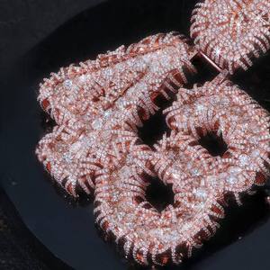 New Design GRA Hip Hop Jewelry 925 Sterling Silver VVS Round Moissanite Letter 48 Pendant for Cuban Chains - Product Image 2