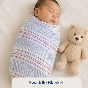 GOTS Certified Cotton Muslin Baby Swaddle <b>Blanket</b> | Custom Printed Solid/Character Eco-Friendly Newborn Wrap Soft Breathable - Product Image 4