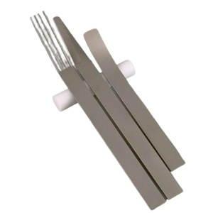 Top Selling Most Demanding Stainless Steel Metal Unique Shape Shinny Polished Cutlery Mirrored Steel Sets Of 3 Piece - Product Image 1