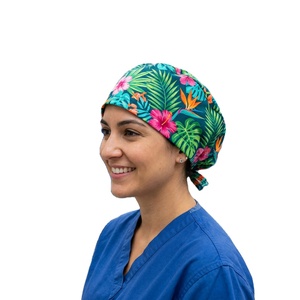 Nuevo Gorro Quirúrgico Estampado para Uniforme Médico de Hospital, Gorro Quirúrgico de Fábrica OEM para Cabello Largo, Gorro 100% Algodón para Enfermera y Doctor - Product Image 1