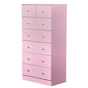 Armadio Archivio con Maniglie Oro Opaco 66x40x131cm, 5+2 Cassetti, in Truciolato con Rivestimento in Melamina - Product Image 2