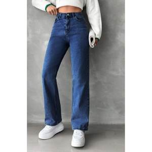 Jean en denim bleu pierre taille haute pour femme, coupe ample, extensible, doux, écologique, durable, décontracté, tailles 26-40 - Product Image 3