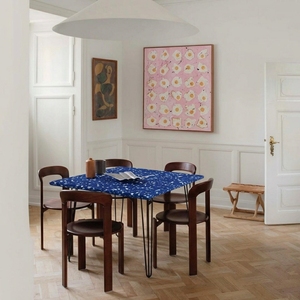 Table basse de salle à manger en plastique recyclé 4GoodThings, style moderne minimaliste, imperméable, durable, empilable, écologique, meubles pour la maison - Product Image 4