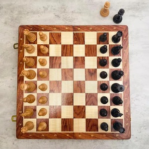ILAHI's Eco-Friendly Rustic Polished Rectangle <b>Chess</b> <b>Board</b> Game 100% Handmade Pure Wood Animal/Love Style Customized Size <b>Chess</b> - Product Image 6