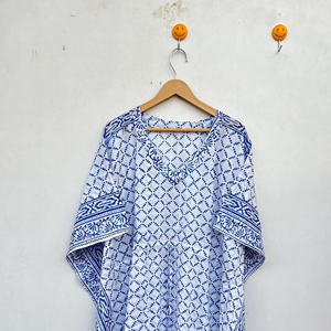 Robe Kaftan en Coton pour Adultes, Style Streetwear d'Été, Sans Manches, Tissu Tricoté, Taille Naturelle, Nouveau Motif - Product Image 1