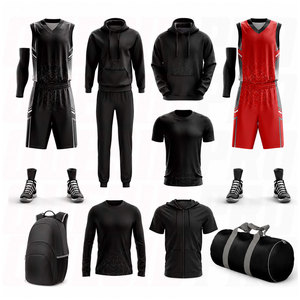Wholesale Basketball Kit Uniforms <b>Bags</b> Warm Up Set Duffle <b>Compression</b> Wear Anti-Bacterial Quick Dry Sublimated Embroidery Custom - Product Image 1