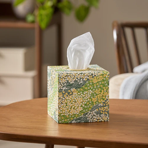 Caja de pañuelos de madera con estampado de ciervo de dibujos animados y flor de Pascua para uso en el hogar, oficina u hotel, en oferta. - Product Image 6