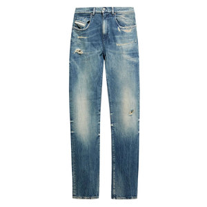 Casual Comfort Straight Fit Men Washed Distressed <b>Jeans</b> <b>Soft</b> Touch Fabric Everyday Style Pants - Product Image 1