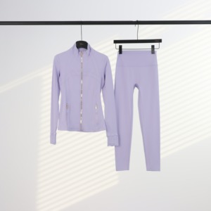 Set Yoga Donna di Alta Qualità Cloud-Feel Define, Maniche Lunghe, Morbido come il Latte, Traspirante e ad Asciugatura Rapida, con Giacca <span class=keywords><strong>Fitness</strong></span> - Product Image 3
