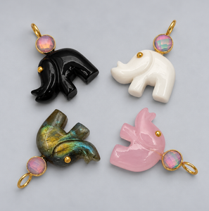 Breloques en laiton plaqué or sculptées en forme d'éléphant - Breloques chrétiennes sans nickel pour la fabrication de colliers, boucles d'oreilles et bijoux DIY - Product Image 3