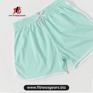 Shorts tricotés taille haute pour femme, couleur unie, coupe ample, décontractés, respirants, pour l'entraînement - Product Image 3