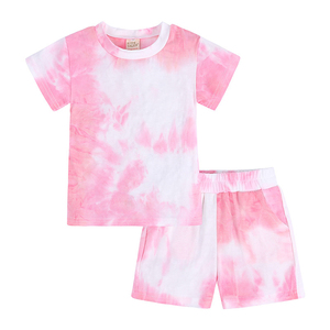 BNSB SPORTS Oversized Tie-Dye Crewneck T-Shirt & Shorts Set 2026 New Men's High Street Summer Fashion 100% Cotton Quick Dry Set - Product Image 4