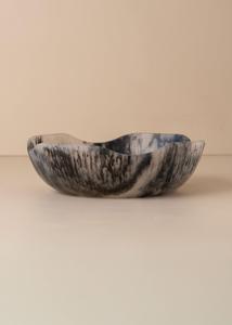 Moderno Tazón Decorativo con Efecto Mármol Gris, Tazón de Servir Contemporáneo de Lujo, Elegante Centro de Mesa para el Hogar, Accesorios - Product Image 4