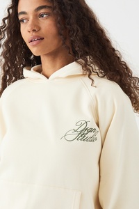 Conjunto de Sudadera con Capucha Oversize Color Crema y Pantalones Deportivos Anchos para Mujer, Traje Casual de Dos Piezas, Ropa Deportiva Urbana - Product Image 5