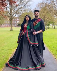 New Latest Arrival Red Color Embroidered Dress With Couple <b>Matching</b> Vest Afghan Vintage Formal Dresses - Product Image 3