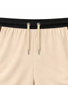 Ensemble T-shirt et short de sport beige marron pour homme, respirant, séchage rapide, tenue de sport, course à pied, entraînement, fitness, vêtements de sport - Product Image 4