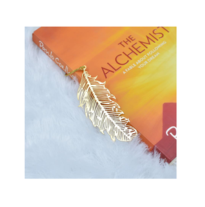 Marque-page en métal en forme de plume pour anniversaire, cadeau d'affaires, marque-page en laiton de bonne qualité à prix incroyable - Product Image 5