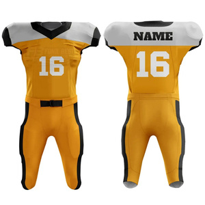 Uniformes de football américain confortables, respirants, grande taille, écologiques, avec logo brodé sublimé, maillots et shorts imprimés - Product Image 2