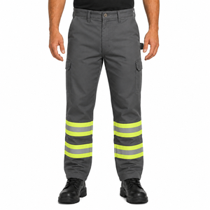 Pantalon de travail cargo réfléchissant haute visibilité pour hommes, respirant, pour la construction, service OEM personnalisé, vente en gros - Product Image 1