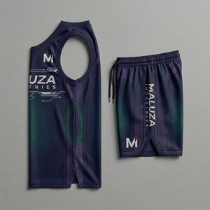 Ensemble de maillots d'équipe de basketball respirants, imprimés sur mesure en usine, grandes tailles, pour hommes et femmes, vente en gros OEM - Product Image 4