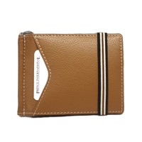 Dompet Jepit Uang Kulit Pria Buatan Tangan, Pasokan Langsung Pabrik Grosir, Tempat Kartu Debit, Anti RFID, Pendek, Terjangkau, Vintage