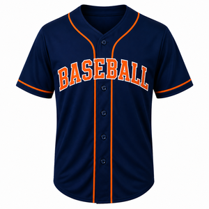Vestes et maillots de baseball unisexes respirants personnalisés à manches courtes pour l'été avec impression de logo par sublimation - Product Image 1