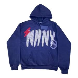 Sweat à capuche surdimensionné en polyester et coton extérieur 350 GSM Pantalon de survêtement 2 pièces Survêtement décontracté pour hommes et femmes - Product Image 4