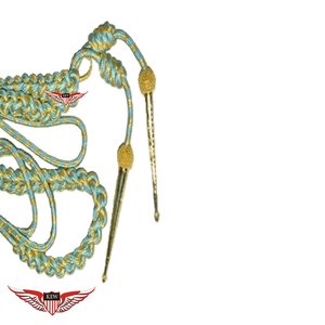 Golden Blue <b>Braided</b> Metallic <b>Cord</b> Aiguillette Gold Leading Aiguillette Dress Shoulder <b>Cord</b> - Product Image 2