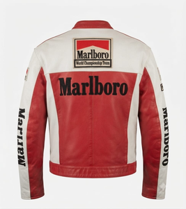 Blouson de course en cuir de vachette véritable pour homme/Chaquetta – Équipement moto premium pour la course avec bosse, sur mesure, certifié CE - Product Image 2