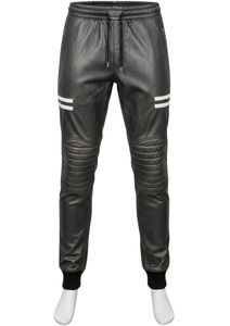 Conjunto Deportivo de Piel Sintética con Capucha para Hombre, Chaqueta de Moto con Cierre Completo y Pantalones Deportivos Acolchados, Conjunto de Dos Piezas - Product Image 5