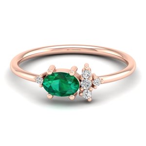 Bagues de luxe REYES en argent sterling 925 avec moissanite certifiée GRA et pierre précieuse émeraude pour femmes, bijoux fins pierre de naissance - Product Image 5