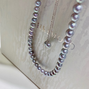 Collier en perles naturelles d'or Yuhuang, fabricant en gros, 4-5 mm, taille exquise, presque circulaire, forte luminosité - Product Image 2