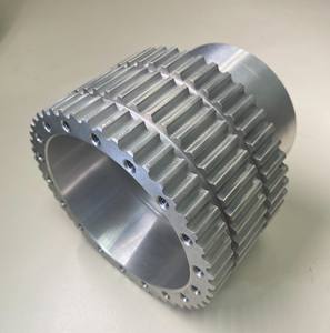 Poulie ronde en alliage de type GT à couple élevé pour camion lourd, personnalisée S8M/S14M, usinée par hobbing avec courroie de distribution - Product Image 3