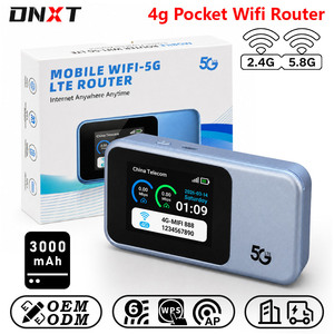 Router <span class=keywords><strong>WiFi</strong></span> de Bolsillo DNXT WiFi6 300Mbps, Módem Mifi 2.4GHz y 5.8GHz, Configuración WPS con una Sola Tecla, Router Móvil 4G LTE para Uso en Grupos - Product Image 1