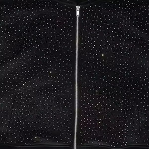 Veste sweat à capuche zippée pour homme, personnalisable, en gros, avec strass, à fermeture éclair intégrale - Product Image 5