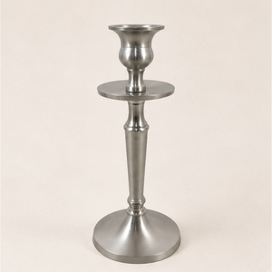 Hot Selling Modern Decorative Aluminum Candle Holder for Wedding Centerpiece <b>Silver</b> Matte Metal Taper <b>Candlestick</b> Stand - Product Image 1