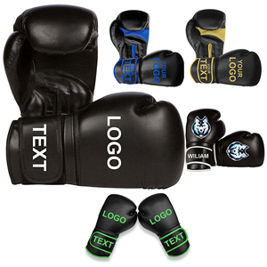 Guantes de Boxeo de Cuero PU Resistentes Personalizados para Entrenamiento, Fabricantes de Equipamiento Deportivo para Artes Marciales y Boxeo - Product Image 1
