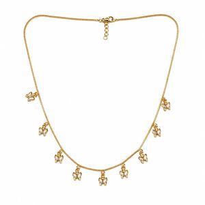 Collar con Colgante de Mariposa Chapado en Oro de 18K con Perla de Imitación y Circonita para Mujer - Product Image 2