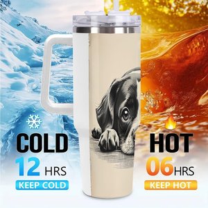 Gobelet isotherme en acier inoxydable 40 oz avec paille pour la pause déjeuner au bureau - Product Image 6