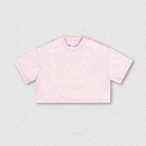 Camiseta Corta Vintage para Mujer, Corte Cuadrado, Manga Corta, Algodón, Estilo Casual Urbano, Top de Moda - Product Image 4