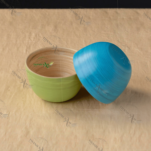 Cuenco de bambú artesanal, diseño clásico personalizado para comedor orgánico ecológico de Vietnam - Product Image 2
